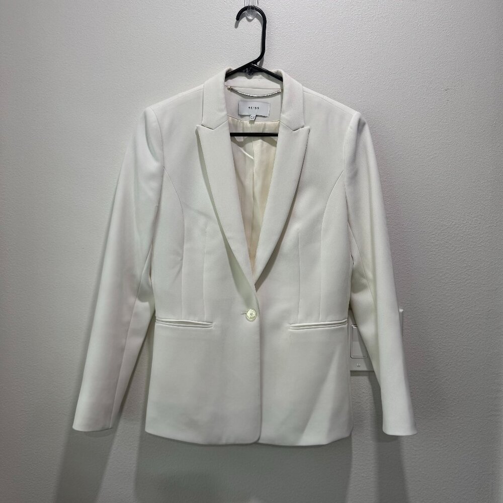 Reiss White Women's Myla Skirt Suit Set (Jacket + Skirt) (Size 6/8)